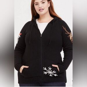 Torrid Disney Frozen II front zipper hoodie sweater size 2X